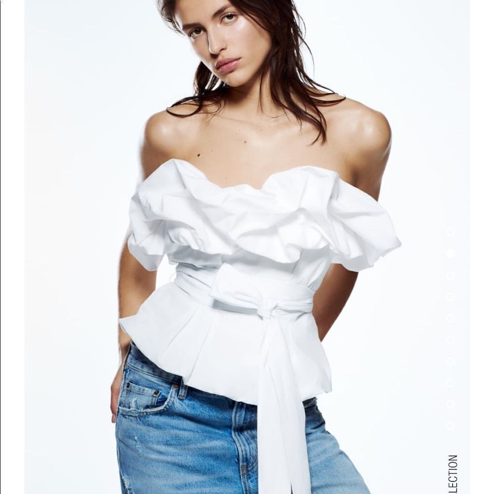 Zara blogger favorite voluminous poplin top - Picture 3 of 4
